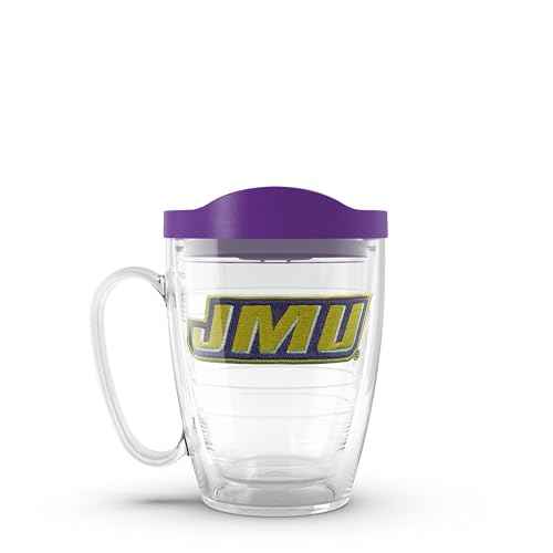 Tervis Made in USA Double Walled James Madison University JMU Dukes Insulated Tumbler Cup Keeps Drinks Cold & Hot, 16oz Mug, Primary Logo