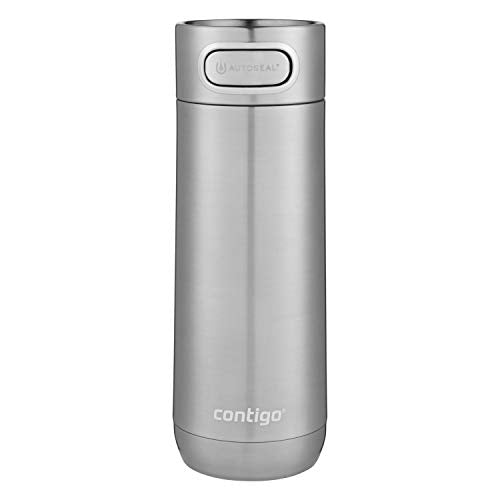 Contigo Luxe Vacuum-Insulated Stainless Steel Thermal Travel Mug 16 Ounces Stainless Steel