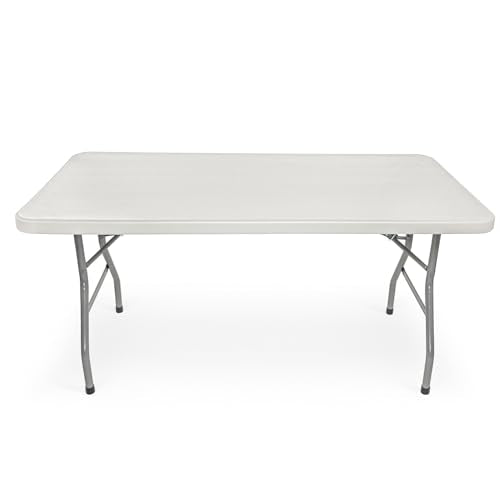 OEF Furnishings OEFBT Series Rectangular Commercial-Grade Premium Industrial Folding Table, Heavy-Duty Blow-Molded Design ...