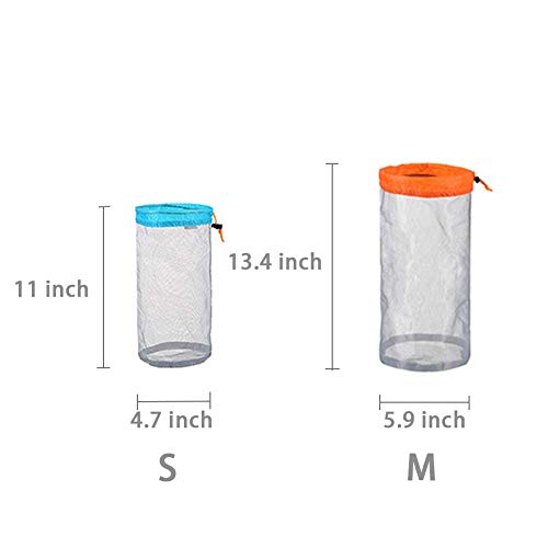 Yundxi Ultra Light Stuff Sacks Nylon Mesh Drawstring Storage Bag S M L XL XXL for Camping Travel Hiking Outdoor Sports