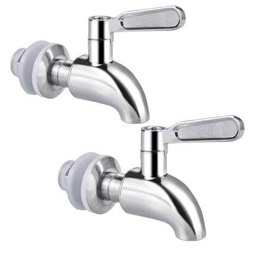 TMOK 2 PCS Beverage Replacement Spigots Beverage Dispenser Spigot Replacement Stainless Steel Spigot for Glass Jar & Drink...