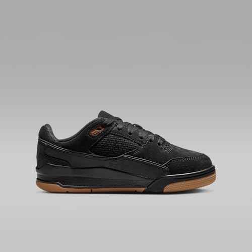 Jordan Flight Court Big Kids' Shoes (HF3333-001, Black/Gum Medium Brown/Varsity Red)