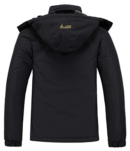 MAOYSSEN Men's Ski Jacket Warm Winter Snow Coat Waterproof Mountain Windbreaker Snowboarding Jacket Hooded for Hiking Traval