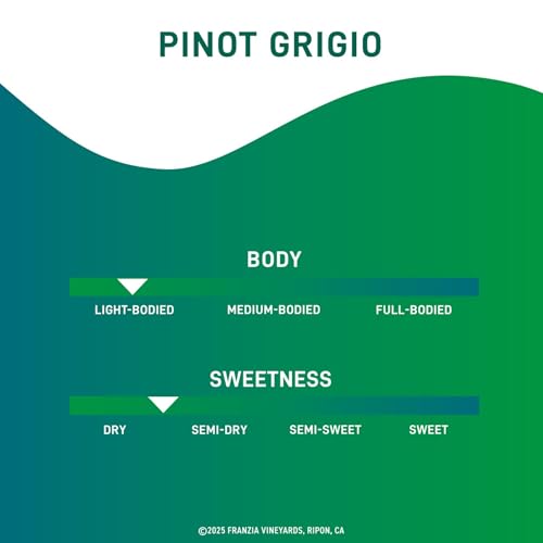 Franzia Pinot Grigio, White Wine, 5 Liters