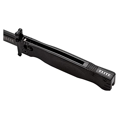 Elite Tactical Folding Knife, 8.5 Inch Total Length, D2 Steel Blade, Black ET-FDR012BK