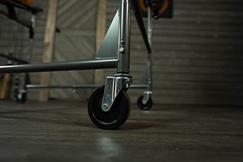 SPAREHAND Watercraft Rigging Rack - Lockable Caster Wheels ‎Station Rack with 250 lbs. - Self-Adjusting Pads for Fishing K...