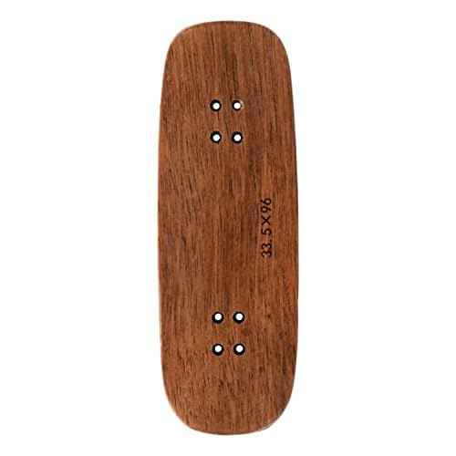 Teak Tuning Prolific Wooden Fingerboard Deck, 33.5mm x 96mm Boxy Shape - Two Tone - 6 Ply with Double Color Mid Plies - Includes Prolific Foam Tape