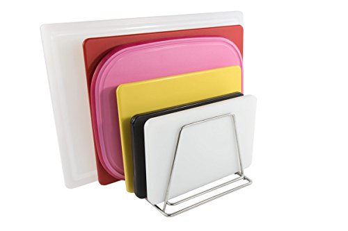 Thirteen Chefs Stainless Steel Cutting Board Rack - Holds 6 Boards up to 3/4" Wide - NSF Approved for Commercial Kitchens