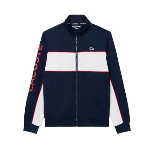 Lacoste mens Sport Print Branding Zipped Sport Sweatshirt