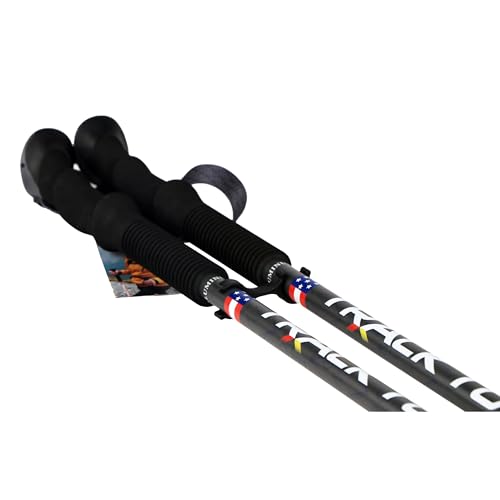 Carbon Fiber Trekking Poles Ultra Lightweight Hiking Poles Walking Sticks with Cork and EVA Foam Grips Quick Adjustable Fl...