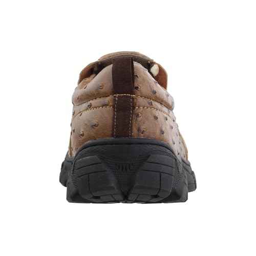 ROPER Mens Performance Faux Ostrich Slip On Casual Shoes - Brown
