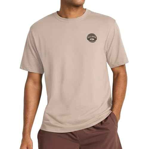 Reebok Men's Hooptastic Crewneck T-Shirt, Standard Fit, Lightweight Cotton-Poly Jersey Fabric