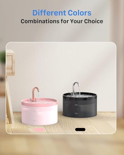 Cat Water Fountain: Dog Bowl Fountains - Automatic Pet Dispenser - Dogs Drinking Waterer Bowls Indoor - Auto Watering Dish...