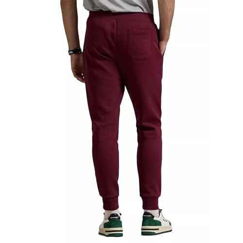 Polo Ralph Lauren Men's Double Kint Jogger Pants (XXL, WineRed)
