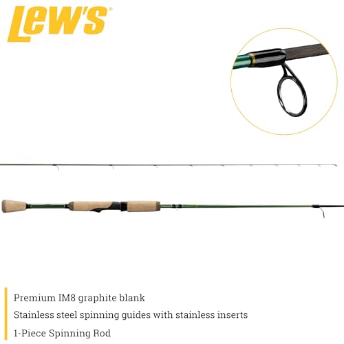 Lew's Wally Marshall Classic Signature Series Spinning Fishing Rod, IM8 Graphite Blank, Split-Grip Cork Handle