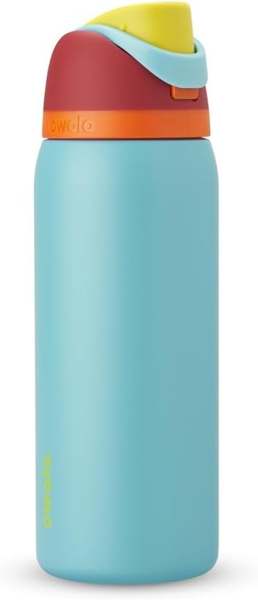 Owala FreeSip Insulated Stainless Steel Water Bottle with Straw, BPA-Free Sports Water Bottle, Great for Travel, 32 Oz, Summer Sweetness
