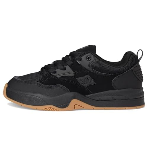 DC Men's Ascend Skate Shoe, Black/Black/Gum, 9