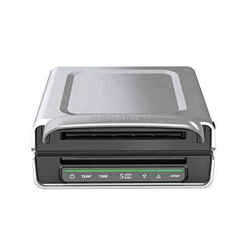 George Foreman Smokeless - Digital Smart Select, Family Size (4-6 Servings), Stainless Steel, GRD6090B