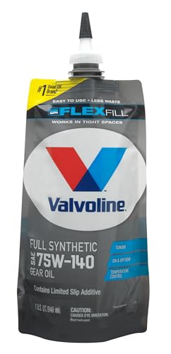 Valvoline Flexfill SAE 75W-140 Full Synthetic Gear Oil 1 QT, Case of 4
