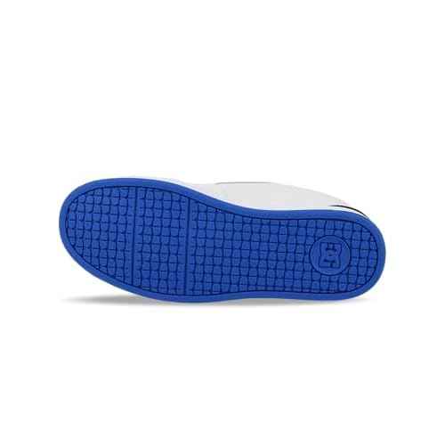 DC Men's Net Skate Shoe, White/Black/Blue, 14