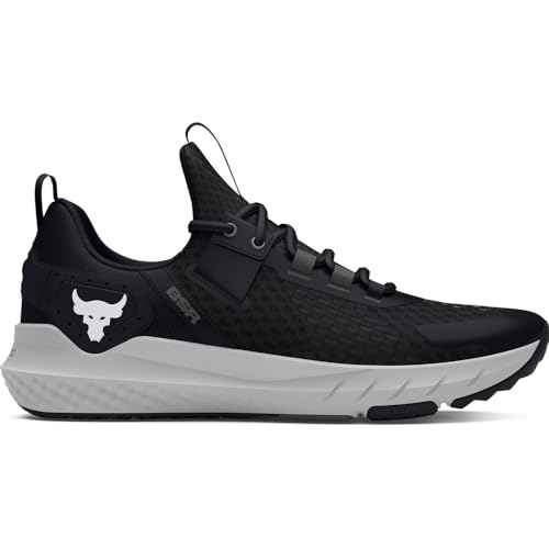 Under Armour Women's Project Rock Blood Sweat Respect 4, (001) Black/Castlerock/White, 7, US