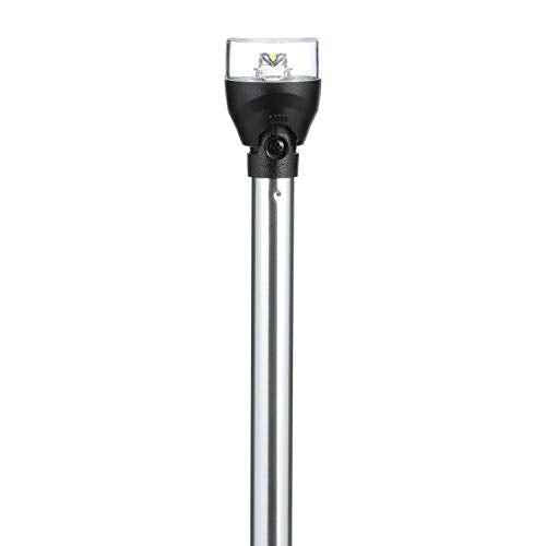 Attwood 5551-PA20-7 All-Round LED Fold Down Navigation Light Black Base, 20-Inch