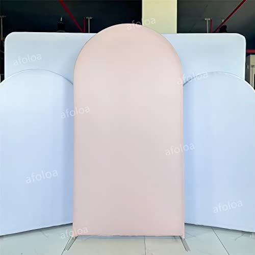 afoloa Light Pink Arched Stretchy Fabric Covers for Parties Double-Sided Arch Stand Backdrop Cover Wedding Birthday Party ...