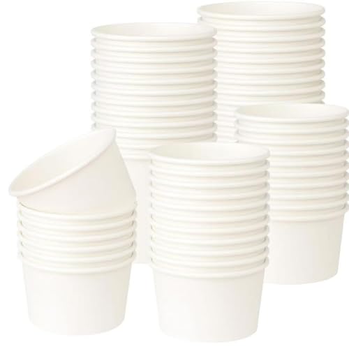SOPARO 100/200/300/500/1000 PCS 10/12 Oz Ice Cream Paper Cups Batch Disposable Solid Color Paper Dessert Bowls for Snacks,...