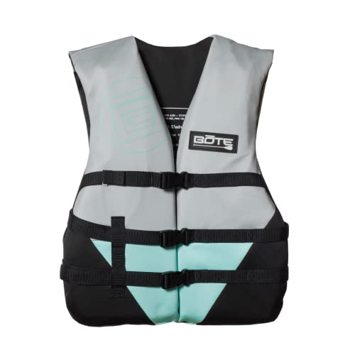 BOTE Universal Adult Unisex Foam PFD Vest Life Jackets for Adults USCG Approved PFD Adjustable Buckles Chest Size S-L 30-5...