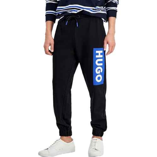 HUGO Mens Vertical Logo Cotton Sweatpants