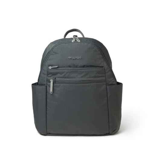Securtex¢ç Anti-theft Vacation Travel Backpack 10x13" Slash-Resistant Nylon Daypack w/RFID, Charcoal