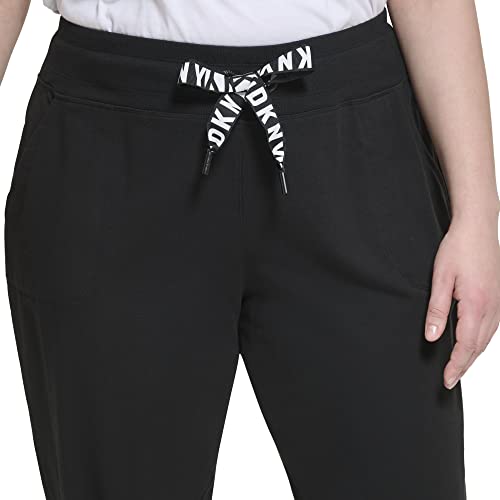 DKNY Womens Mid Rise Drawstring Joggers