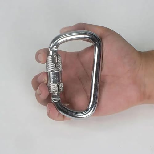 Auto Locking Carabiner 45KN=10000lbs Heavy Duty Large Clip Climbing Carabiner Twist Lock Carabiners for Rock Climbing, Cam...