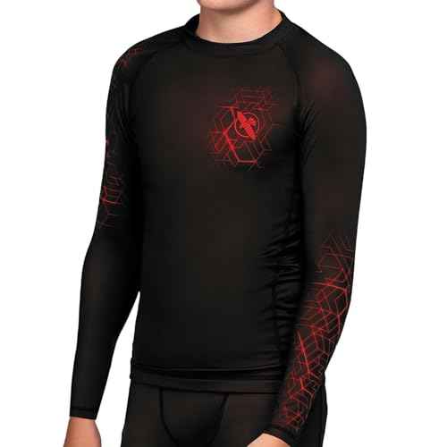 Hayabusa Geo Kids BJJ Rash Guard Boys and Girls Long Sleeve