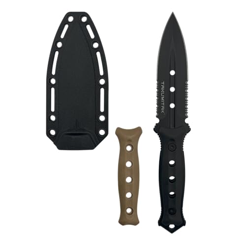TAKUMITAK Hunting Survival Knife 9" Full Tang Fixed Blade Knives Camping Gear with Extra Set of FRN Handle Scales, MOLLE C...