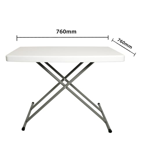 HiEthan 20"x30" Personal Mini Folding Table, Multifunctional Small Portable Foldable Table,Compact and Height Adjustable,W...