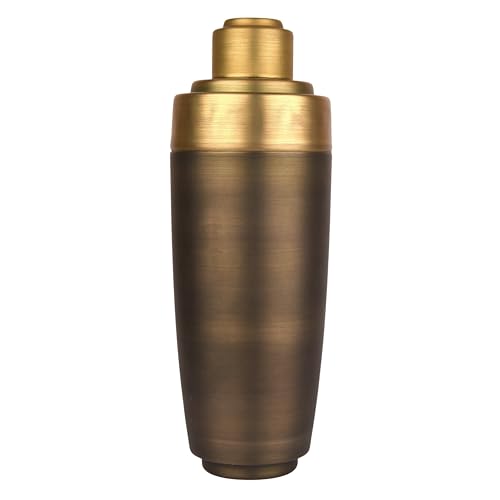 A CIVILIZED MAN Antique Gold Stainless Steel Cocktail Shaker and Bar Equipment | Antique Gold Cocktail Shaker 25 Ounce Cap...