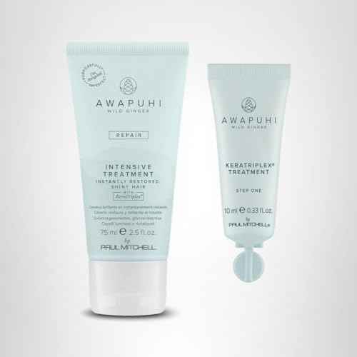 Awapuhi Wild Ginger by Paul Mitchell KeraTriplex Treatment (4-Pack), Ideal For Dry, Damaged + Color-Treated Hair
