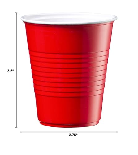 Comfy Package [12 oz. - 40 Count Disposable Plastic Red Cups, Party Drinking Cups for Events and Everyday Use