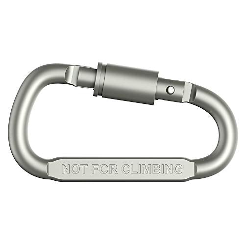 Outmate Premium Aluminum D-Ring Locking Carabiners (Pack of 6) - Lightweight & Durable for Hiking, Camping, Keychains, Dog...