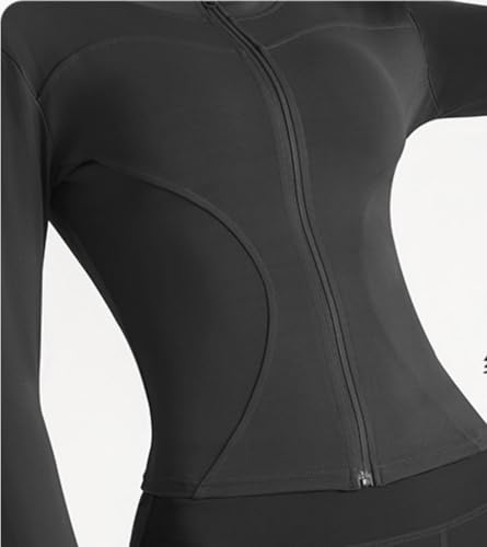 Women's Zip-Up Yoga Jacket Mock Neck Slim Fit Athletic Top for Workout and Casual Wear