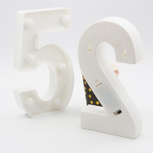 H: 8.26 Inches Light Up Numbers 1 Centerpieces Table Sign, Happy 1st Birthday Decorations for Girl, 1 Year Old Anniversary...