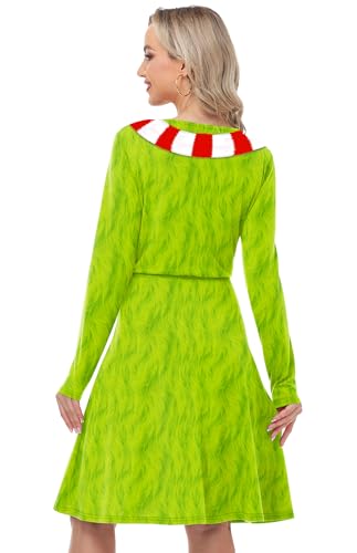 Magrank Women Valentines Day Dresses Love Heart Sweet Festival Midi Dress S-2XL