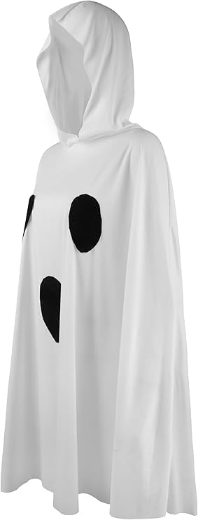 JPXH Ghost Cloak Adult Halloween Costume Role Playing Cloak - White