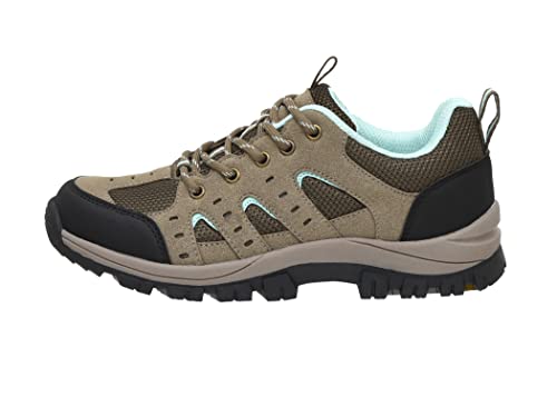 CUSHIONAIRE Brig Womens Hiking Shoes, Supportive Trail Shoes for Women with Waterproof Protection and Arch Support