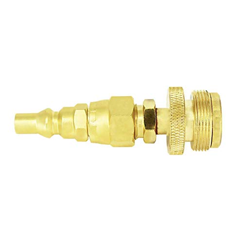 MENSI 1lb Propane Disposal Adapter Fitting with 1/4" Quick Connect Disconnect Adaptor for One Pound Portable Camper Grill ...
