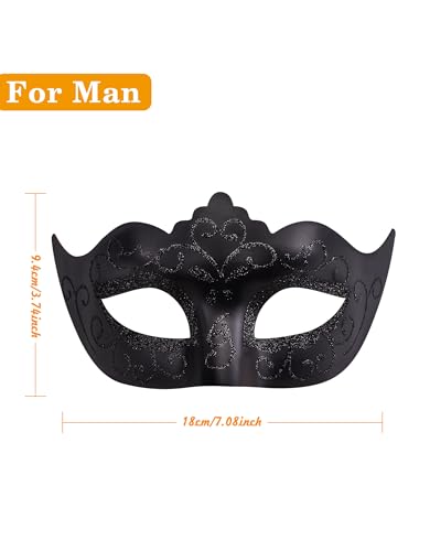 SIQUK Couple Masquerade Masks Set Venetian Party Mask Costume Mask
