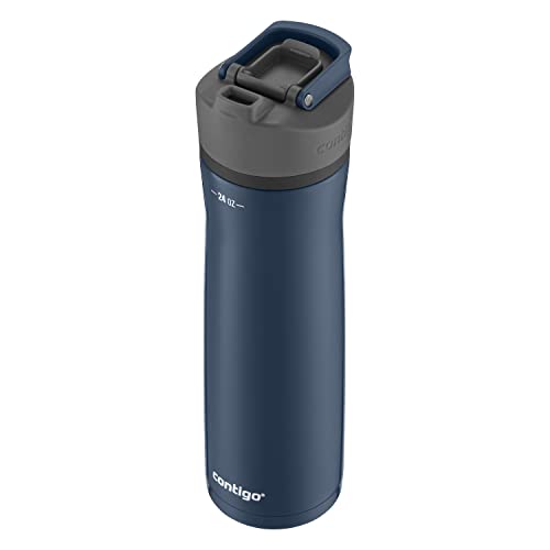 Contigo Cortland Chill 2.0 Blueberry Stainless Steel Water Bottle Vacuum-Insulated Spill-Proof Lid 24oz Ideal for Hot or C...