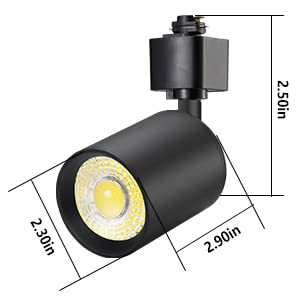 VANoopee 10W Dimmable LED Track Lighting Heads H Type Track Light Replacement Fixtures Bright 3000K Warm White Ceiling Spotlight for Accent Task Art, Flicker Free CRI90+ 24° 800lm Black, Pack of 8