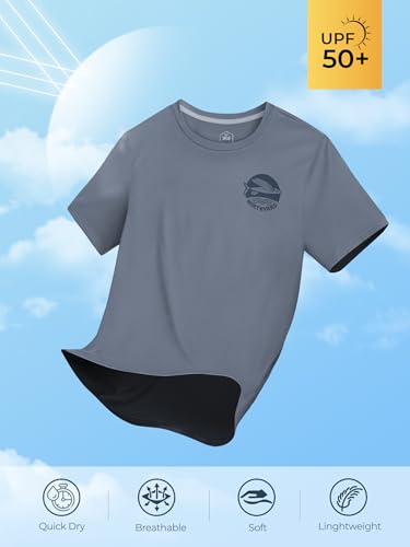 NORTHYARD Mens Swim Shirt Rash Guard UPF 50+ Quick Dry Short Sleeve Fishing Shirts Sun Protection Shirt Beach Water Swimming